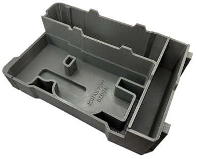 Jonah Pope Design 3D-gedruckter Einsatz für Milwaukee M12 Bandfile und Milwaukee Packout Organizer (nur Einsatz) (Industriegrau)