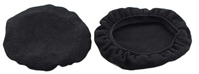 NUOBESTY 2pcs Stretchable Fabric Headphone Covers Washable Dust Cover for Over Ear Headphones Sweat Absorbing Hygiene Protectors Compatible with Gaming and Aviation Headsets