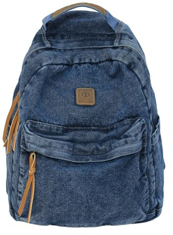 KAOBIO Ästhetischer Vintage-Denim-Rucksack für Damen und Herren, Grunge Y2k, Reise, Jeans, Rucksack, College, Retro, leichter Tagesrucksack