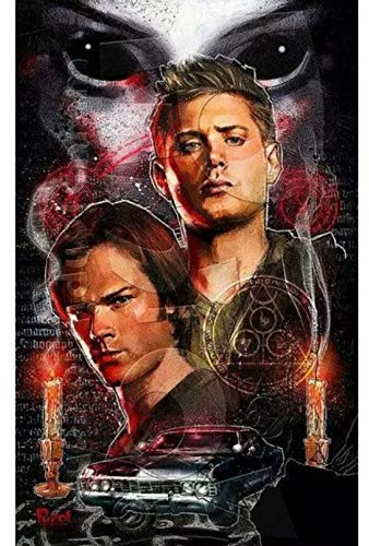 FPTZL 5D Supernatural Poster Diamantmalerei Diamantstickerei Bild Mosaik Kreuzstich Kit Home Wanddekoration Kunst Geschenk 50x60CM
