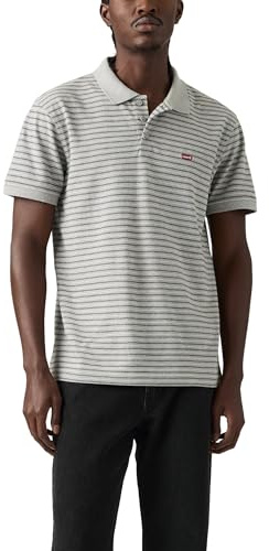 Levis Hm Polo Gus Stripe Midtone Grey He