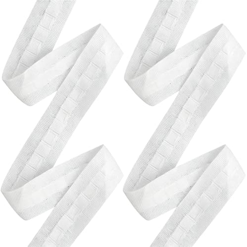 2 RollsCurtain Tape 1 Inch, Curtain Header Tape 1 Inch/25mm x 28 Meters, White Pencil Pleat Curtain Heading Tapes for Home Sewing DIY Curtains Making & Drapes, Easy Sew Pleating Tapes