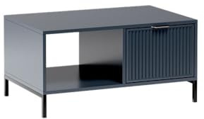 Masseno Couchtisch ZIGO, Blau, 90x58x45cm, Modern Wohnzimmertisch für Couch, rechteckig Beistelltisch, Laminierte Spanplatte