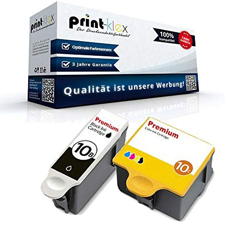 Print-Klex Tintenpatronen kompatibel für Kodak 10BK 10C ESP 3 ESP 5 ESP 7 ESP 9 ESP 3250 ESP 5210 ESP 5220 ESP 5230 ESP 5250 ESP 6150 ESP 7250 ESP 9250 Easyshare