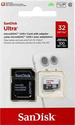 SanDisk SDSDQUA-032G-U46A Mobile Ultra microSDHC UHS-I Class 10 Memory Card + SD Adapter + Memory Zone Android App up to 30 MB/s read - 32 GB