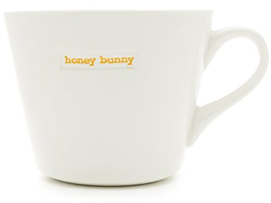 Keith Brymer Jones - Word Range - Standard Ceramic White Mug - Honey Bunny - 350ml - Gift Boxed