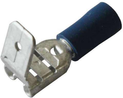 All Trade Direct 20 x Blue 6.3mm Piggy Back Spade Electrical Connector Crimp Terminal