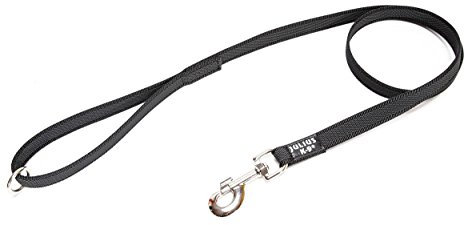 IDC Color & Gray gumierte Leine, 20 mm x 1,2 m mit Schlaufe und O-Ring, Schwarz-Grau