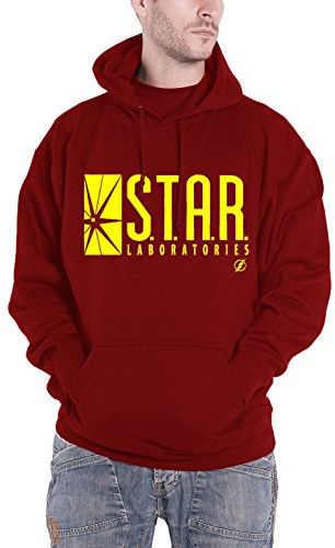 The Flash TV-Series Men's Kapuzenpullover Hooded Sweatshirt, Red, XXL