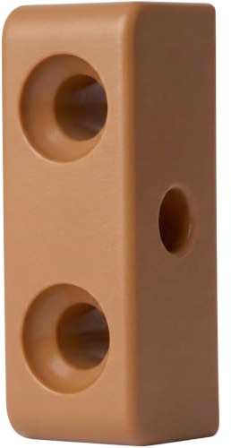 Merriway BH03656 Plastic Furniture Modesty Blocks, Beige, 36mm, Pack of 100 | Join furniture panels neatly at right angles | ideal for cabinet assembly, cupboard repairs and flat-pack furniture.