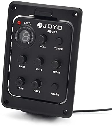 JOYO JE-306 5-Band EQ Equalizer Acoustic Guitar Piezo Pickup Preamp Tuner System with LCD Display