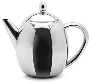 Weis Teekanne mit Teefilter einwandig 0,5 L, Edelstahl, Silber, 16 x 6.5 x 14 cm