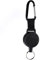 Kuuqa Schlüssel heavy Duty Schlüsselanhänger Ausziehbar Schlüsselkette Retractable Schlüsselrolle mit 65 cm Stahldrahtseil, schwarz