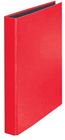 Original Falken YourColor Ringbuch. Made in Germany. 2-D-Ring-Mechanik DIN A4 Füllhöhe 25 mm rot Kalender Organizer Ring-Ordner Hefter Plastikordner ideal für Büro und Schule