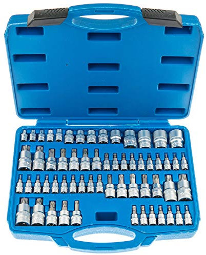 Satra S-ST60B Jeu de clés à douille Torx et Torx Plus 60 pièces