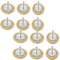 12 x 50mm Wide Flat Steel Wire Brush for Drills Brass Coated Rust Paint Remover