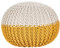 Beliani Moderner Pouf in Gelb-Beige 50 x 35 cm Conrad