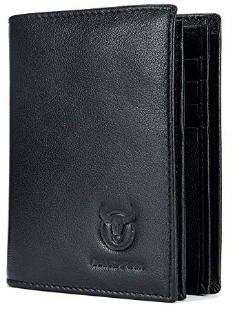 BULLCAPTAIN RFID-blockierende Bifold-börse für Herren aus echtem Leder mit extra Kapazität für Herren mit erweitertem Design QB027