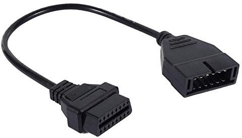 Keenso OBD2 Diagnose Verlängerungskabel 12 Pin auf 16 Pin Buchse OBD1 OBDII Stecker Adapter für GM Fahrzeuge/Auto Diagnosewerkzeug