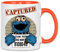 wowshirt Tasse Halloween Cookie Wanted Horror Monster Keks, Farbe:White - Orange