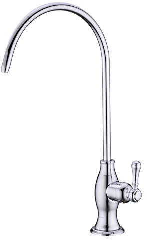 Delle Rosa Trinkwasseraufbereiter-Wasserhahn, kommerzielle Wasserfilter-Armaturen für Unterspüle, Wasserfiltersystem, modernes bestes Messing, Küche, Bar, Spüle, Trinkwasserhahn, Chrom, kein Luftspalt