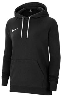 NIKE Women's Nk Flc Park20 Po Hoodie Sweatshirt, Black/White, XL UK