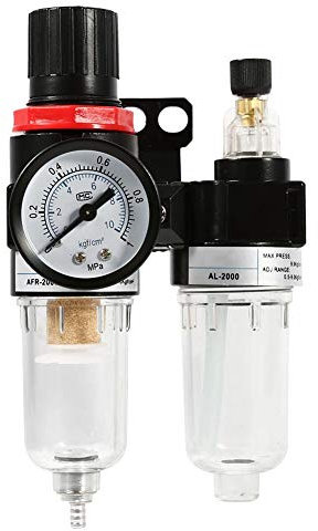 Separador de agua y aceite, filtro de aire de 1/4 , separador de agua y aceite, regulador de presión, aerógrafo, compresor de aire con taza lubricadora para sistema de herramientas neumáticas
