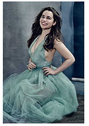 Schauspieler Emilia Clarke 2 Leinwand-Poster, Wandkunst, Deko, Bild, Gemälde für Wohnzimmer, Schlafzimmer, Dekoration, ungerahmt: 30 x 45 cm
