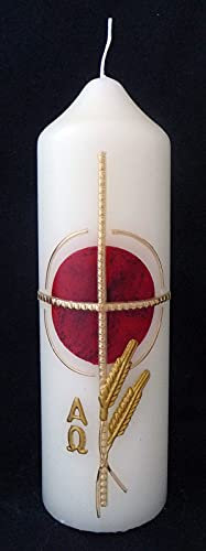 Candela pasquale con rivestimento in cera, circa 180 x 50 cm