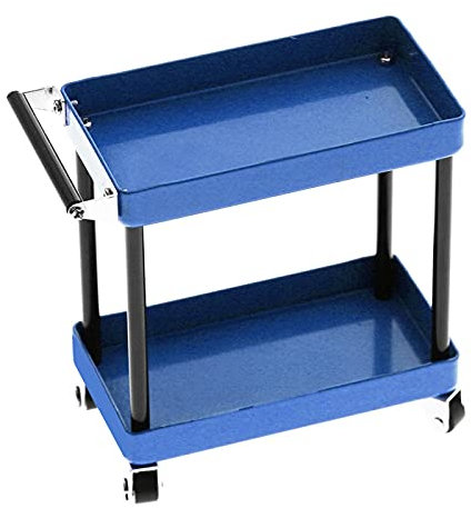 Haowecib Carro De Herramientas, Organizadores De Herramientas Duraderos Compatibles, Rendimiento Duradero De Metal, Fácil De Montar para Garaje De Taller para Accesorios RC(Azul)