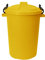 TENLITE Outdoor Waterproof Food Bin With Clip Locking Lid, waste bin, dustbin, council bin, outdoor bin (50L Yellow)