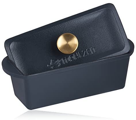 Mahlzeit Cocotte en fonte émaillée avec couvercle - 3 litres - Passe au four - Compatible avec induction - Double rôtissoire à canard - Grande cocotte en émail - Faitout à rôtir à oie