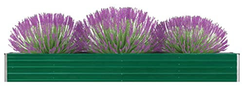 WIFESE Lit SuréLevé De Jardin Acier Galvanisé 320x40x45 Cm Vert Jardinieres Exterieur Jardiniere Bois Jardiniere Balcon Carré Potager Bacs ã Fleurs Rectangulaire