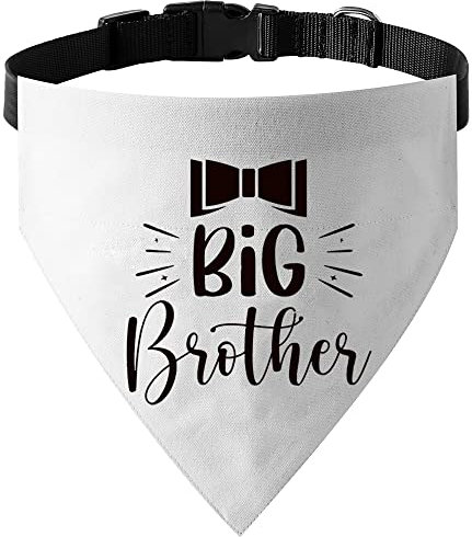 HDGDT Big Brother Hundehalstuch, Schwangerschaftsankündigung, Hundehalstuch, befestigtes Geschlecht, verstellbares Hundehalsband mit Schnellverschluss-Schnalle für Hunde und Katzen