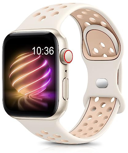 Patented Ersatzarmband Kompatibel mit Sport Apple Watch Armband 42mm 44mm 45mm 46mm 49mm,Ersatz armband Silikon Kompatibel mit iWatch SE Series 10 9 8 7 6 5 4 3 2 1 Ultra Herren Damen