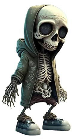 MIELE KOHLER Coole Skelett Figuren Deko Gothic Skulpturen Halloween Totenkopf Dekoration für Zuhause (Style b)