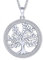 VIASOUL® Halskette Lebensbaum II Baum des Lebens Kette für Damen I Tree of Life aus 925er Silber I Mit 585er Gold überzogen I Der Lebensbaum mit Echtsilber-Zertifikat (Silber)