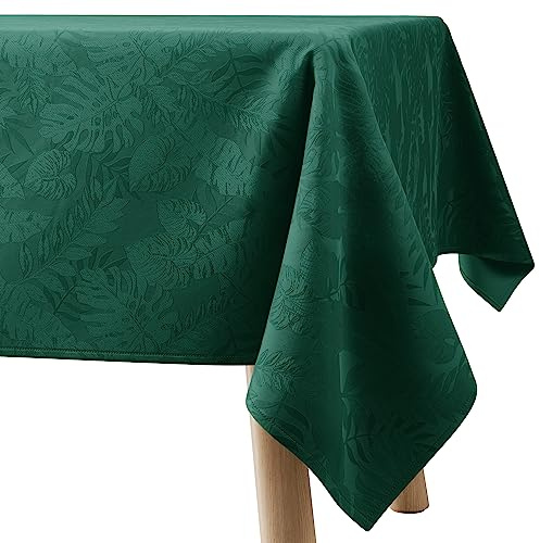 Filumi Tischdecke 120x160 cm Dunkel grün Abwaschbar Für Indoor Outdoor Monsteramuster Eris
