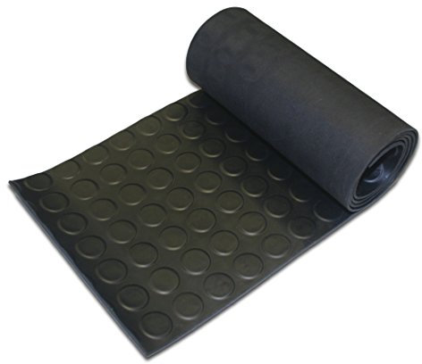 Penny/Coin Anti Slip Rubber Matting Flooring - 1m Wide x 3mm Thick - Garage/Gym/General Purpose Mat (6 Metre)