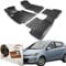 Trimak Passgenau 3D Fussmatten kompatibel mit Hyundai i20 1 Gen 2008-2014 Auto Zubehör 1. Und 2. Reihe Gummimatten Autos TPE Allwetter Geruchlos rutschfest Vorne und Hinten Schwartz
