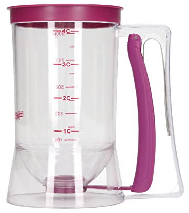 Dispensador de Masa Porcionador de Masa 900 Ml, Dispensador de Masa Manual para Panqueques y Gofres, Dispensador de Masa con Báscula para Postres, Taza Medidora para Masa, para