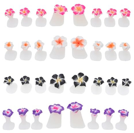 SOESFOUFU 32 Stk Zehentrenner Ballentrenner Zehenspreizer Mit Blumenmuster Für Die Pediküre Zehenhammerkorrektor Zehendehner Gel Großzehenschutz Nailart-zubehör Maniküre Kieselgel Bahre
