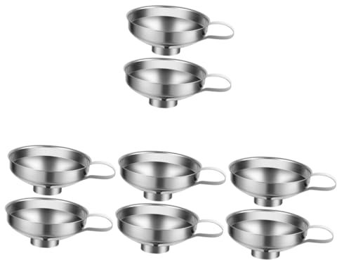 PRETYZOOM 8 Pz imbuto a bocca larga mini imbuto in metallo imbuti da cucina in metallo barattoli fornitura cucina imbuti durevoli marmellata potere filtro dell'olio utensili da cucina