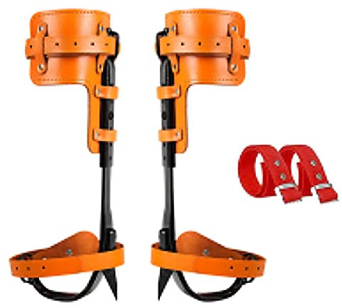 Niktule Tree Climbing Spikes, Adjustable Tree Gaffs, Climbing Equipment Climbers Tree Gaffs Stainless Steel, Forging Climbing Spurs Tree Climbing Gear Tool Sturdy For Jungle Survival Hunting