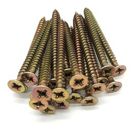 200 Pcs Box of Wood Screws 6mm x 80mm Double Countersunk Premium Easy Drive Woodscrews
