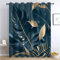 Verdunklungsvorhänge Blaue Blätter H215 x B110 cm Vorhang Blickdicht Wohnzimmer Modern Gardinen Sonnenschutz Verdunkelungsvorhang für Kinderzimmer 2er Set
