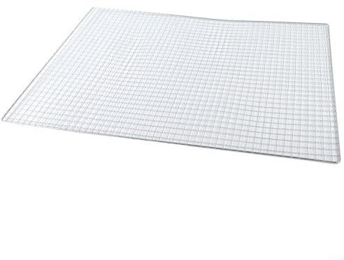Rechteckiges Grillnetz, Edelstahl, Grillrost, Grillmatte für Outdoor, Garten, Camping, Reisen, Wandern, Kochen (3,4 Rahmen, 60 x 40 cm)