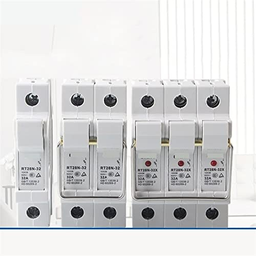 RT28N-32X AC 45-62HZ 500V Schmelzsicherung 1P 2P 3P Einfach zu ersetzende Sicherung 2A 4A 6A 10A 16A 20A 25A 32A 1St Automatischer Schalter (Color : RT28N-32, Size : 1P)