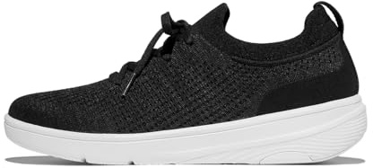 Super-Q Knit Slip-ON Laced Sneakers Black