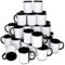 MamboCat Cara Lot de 36 tasses à café en porcelaine noire et blanche - 300 ml - Avec anse - Pour 36 personnes - Pour thé et autres
